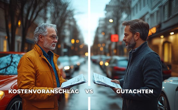 Vergleich Kostenvoranschlag oder Gutachten